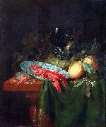 Pieter de Ring Stilleben mit Romer, Krebsen und Zitronen painting